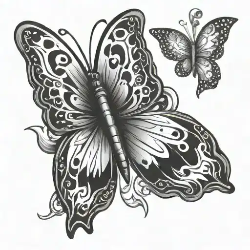 Fire Butterfly Mom Tatoo