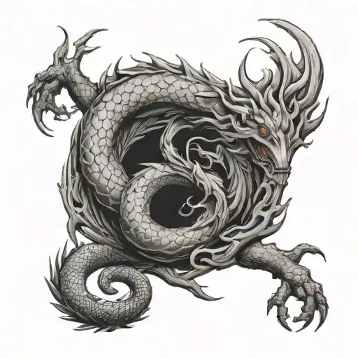 The Ouroboros Dragon Wraps Itself Around A Tree