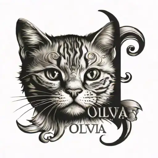 Olivia Name Written Cat Name