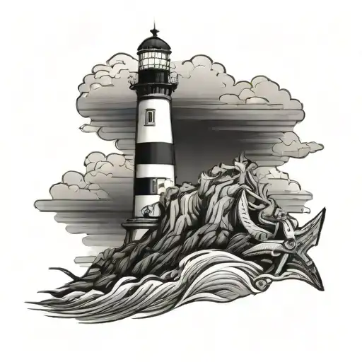 Light House With Anchor
