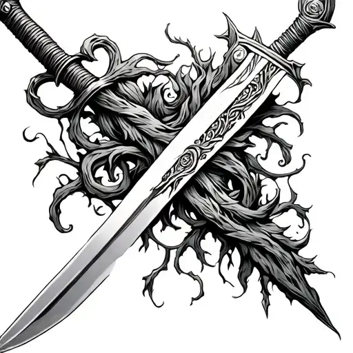 Sword Wrapped In Vines