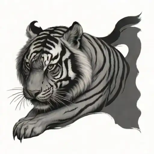 Death Themed Siberian Tiger