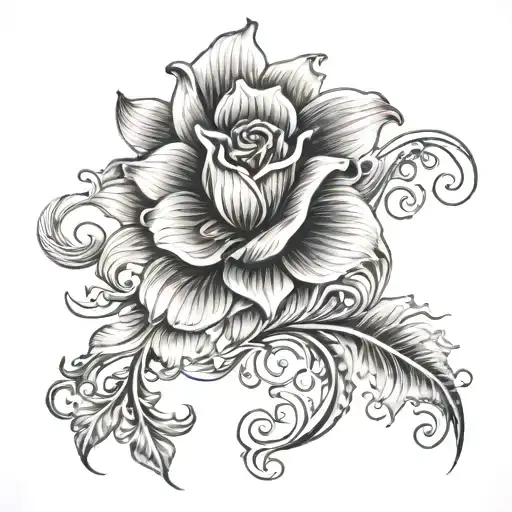 Floral Tattoo That Curves To Fit Your Lower Back