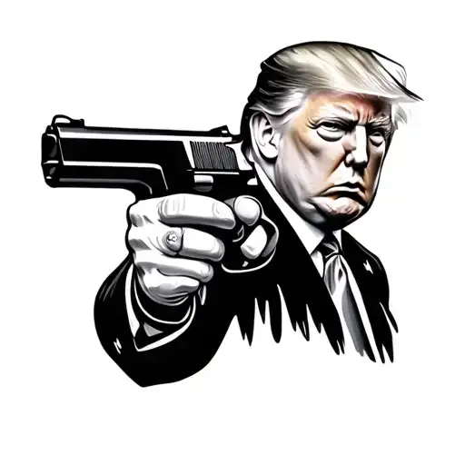 Trump Holding Gun