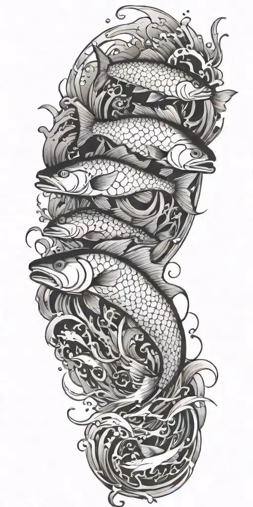 Elements Of The Ocean With Fish