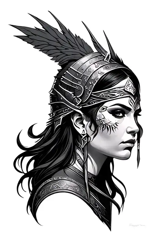 Female Warrior Face