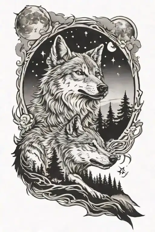 Tottenkopf Und Wolf Howling At The Moon