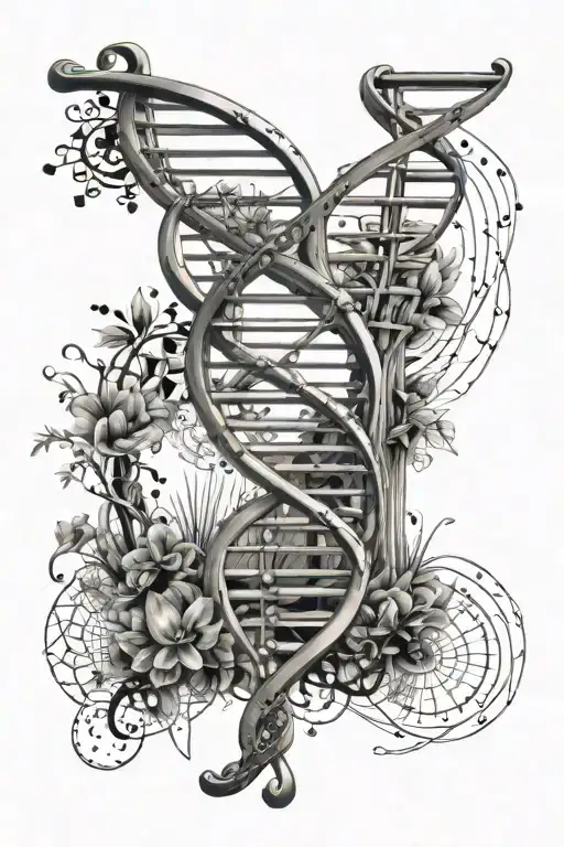 Dna Helix With Dates Bnk 01051965