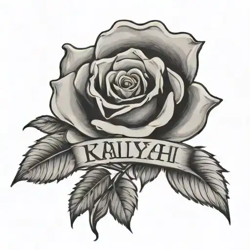 The Name Kaliyah With A Rose