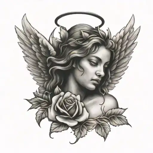 Angel With Roses Biblical