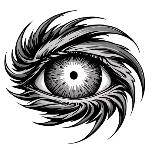 Hurricane With Eye Looking