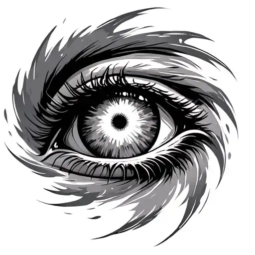 Hurricane With Eye Looking