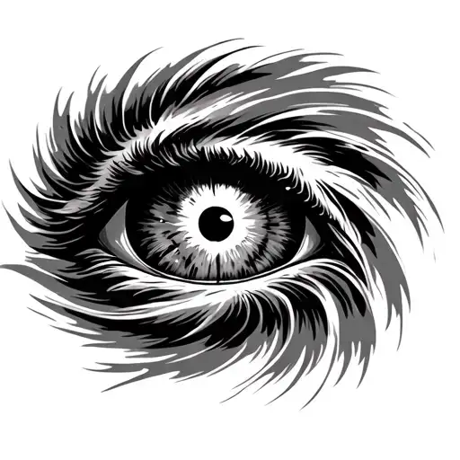 Large Hurricane With Eye Looking