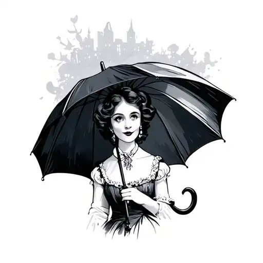 Jack Squelington Mary Poppins Umbrella