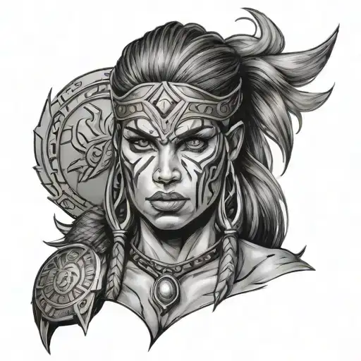 Barbarian Women Portrait