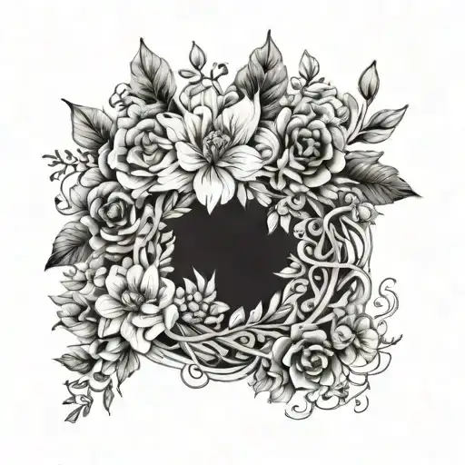 Floral Wreath And I Feel A Power So Divine In The Middle