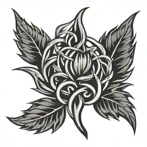 Celtic Knot Made From Scottish Thistle