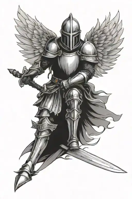 Knight With Wings And A Sword