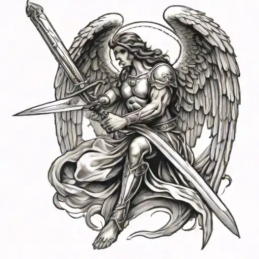 Angel Holding Sword