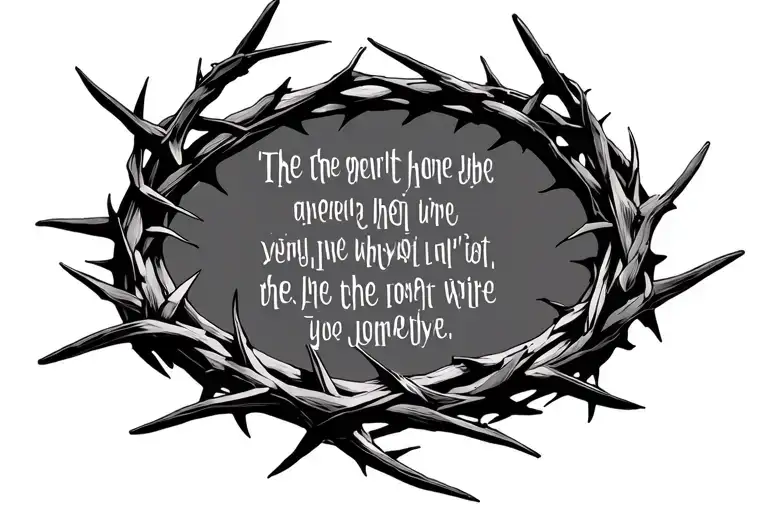 Crown Of Thorns With Verse In The Center Surrounded