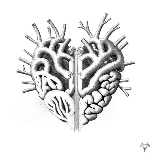 Heart And Brain And Life Tree