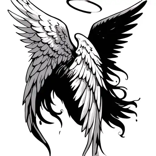 Angel Wings With Halo