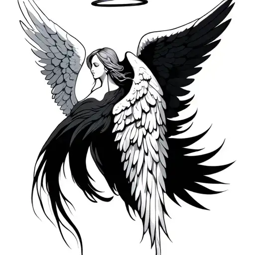 Angel Wings With Halo