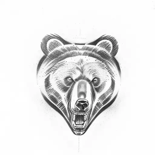 Celltic Tatoo Design Of Bear Protecting Cat