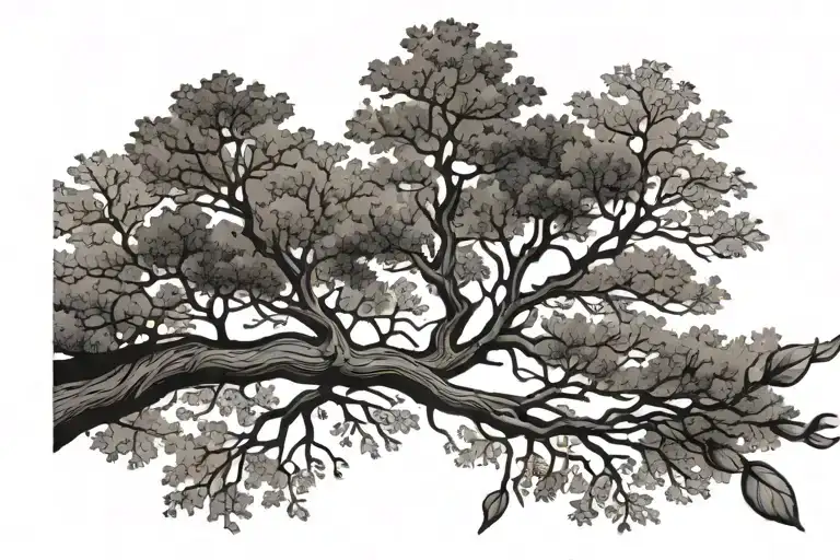 Tree Branch Representing A Family