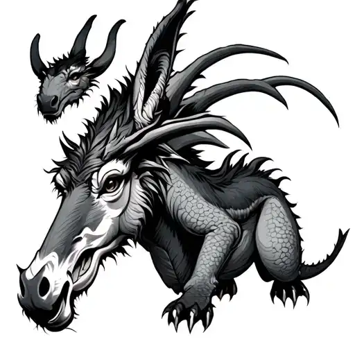 Donkey Fighting Dragon