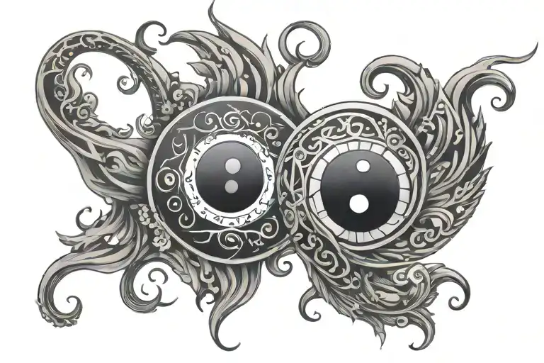 Omega And Yin Yang Symbol Made