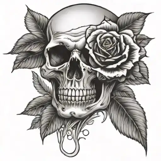 Skull And Rose