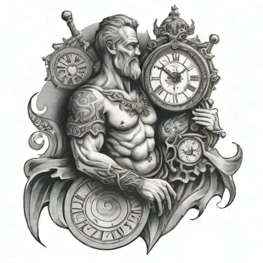 Danish God With Clock And Collesium