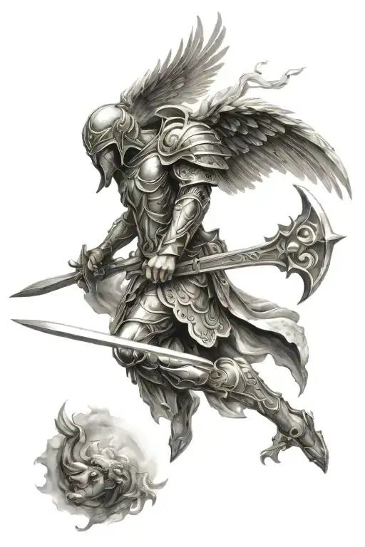 Angel Warrior Battling