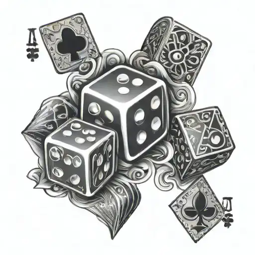 Gambling Dice Deck Of Cards