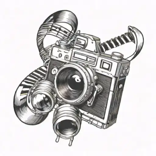 Music Notes With Video Camera Filming