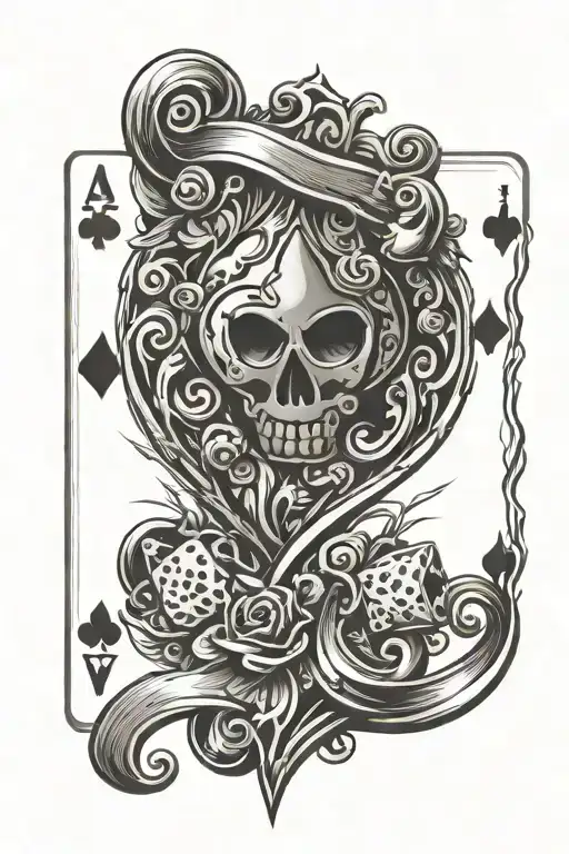 Card Ace Of Hearts Gambing Dice Russian Roulette