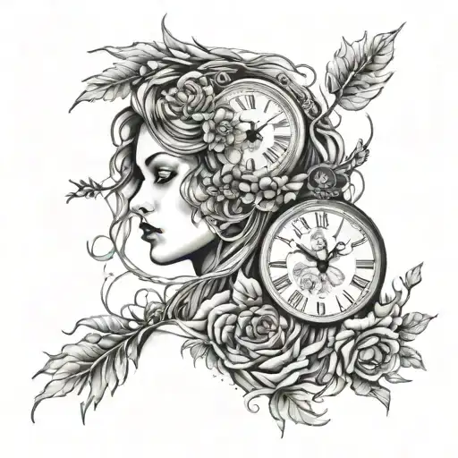 Mother Nature Holding A Clock Face
