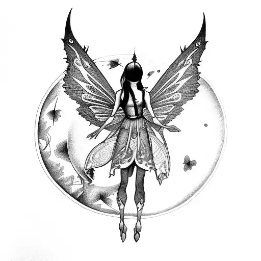 Fairy With The Symbol Of The Triple Moon