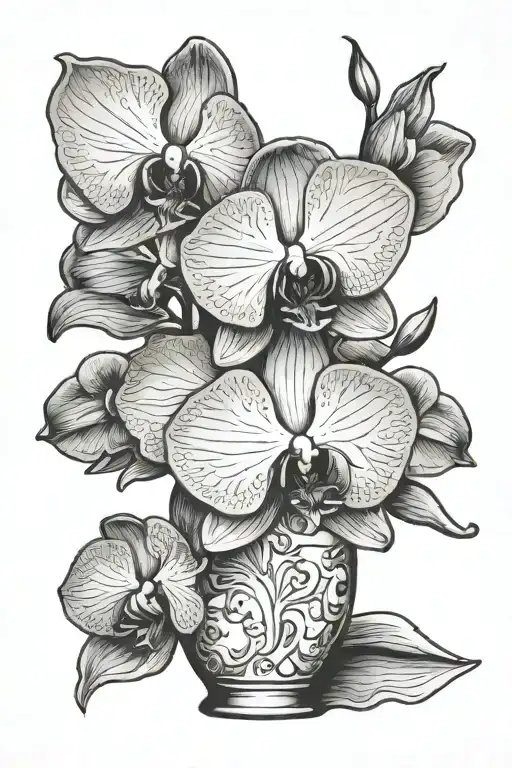Orchid In A Vase