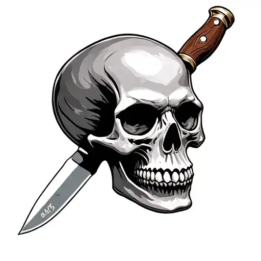 Skull And Knife