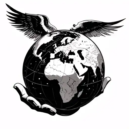 Atlas Holding An Empty Globe