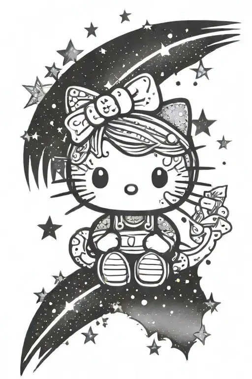 Galaxy Filled With Stars With Hello Kitty And A Surprise Twist