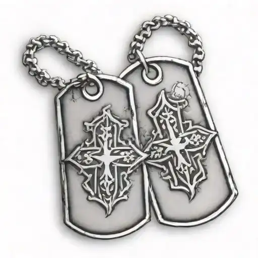 2 Military Dog Tags Nurse