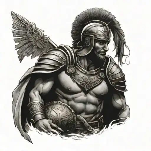 Roman Warrior With Bible Verses