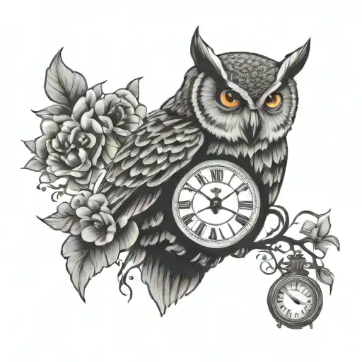 Owl And Clock