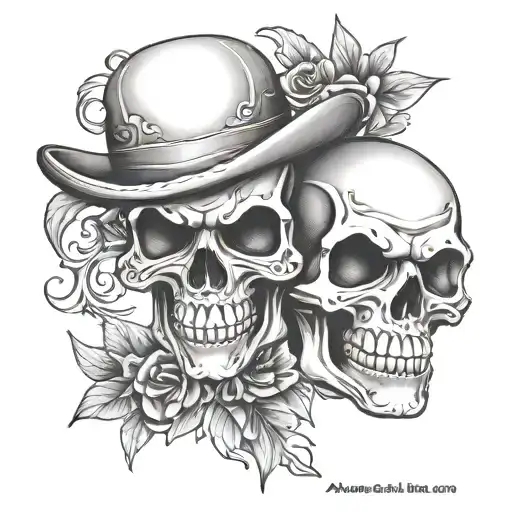 Chicano Skull Laugh Now Cry Later