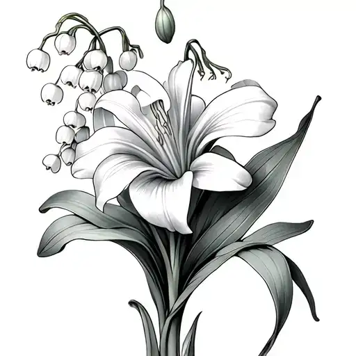 Lily Of The Valley And Gladiolus