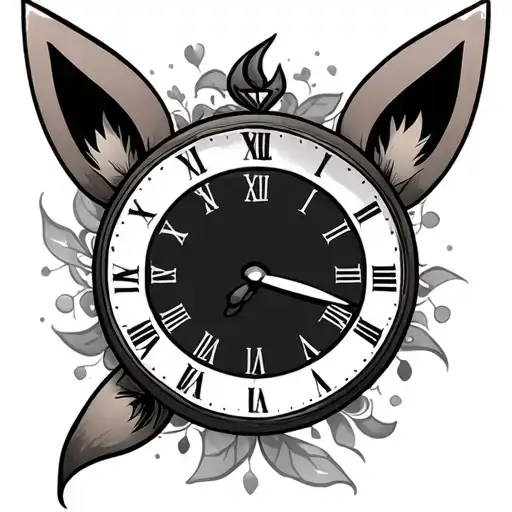 Eevee With Clock Face