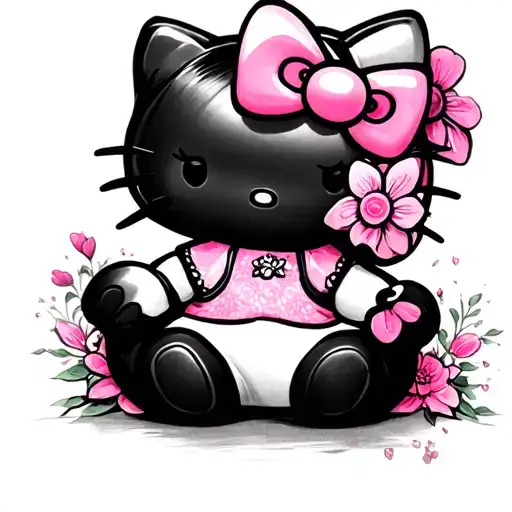 Black Girl Hello Kitty
